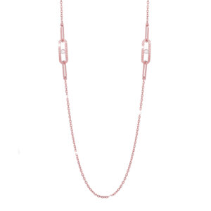 Collar de oro rosado y perlas modelo R-Zero